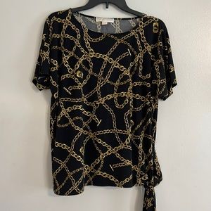 Michael Kors chain side tie shirt